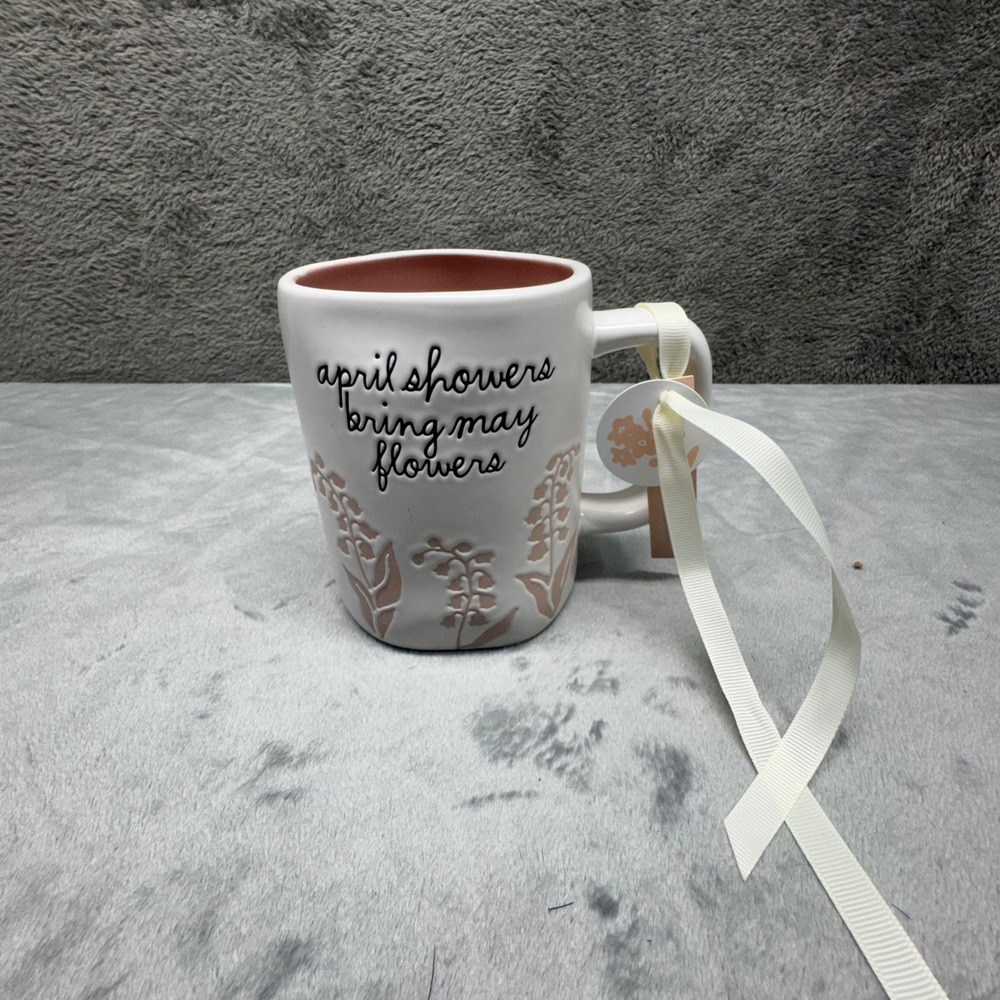 Rae Dunn Artisan Collection April Showers‎ Bring May Flowers Mug By Magenta